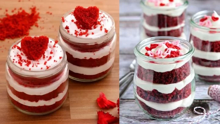 طرز تهیه جار کیک ولنتاینی