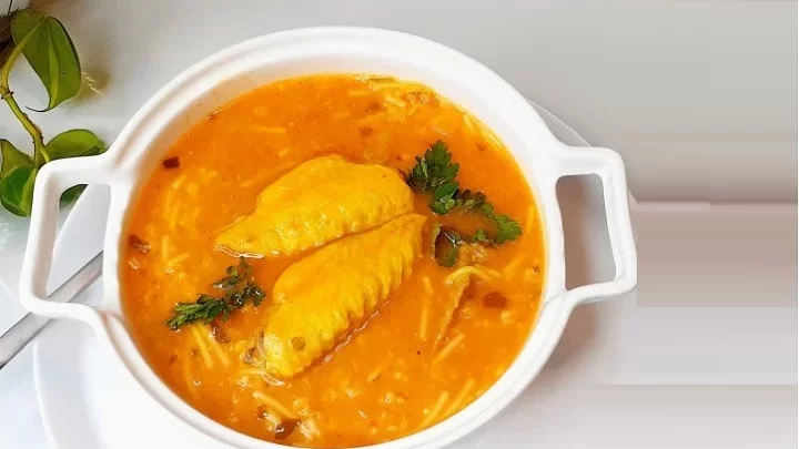 سوپ ورمیشل با بال مرغ