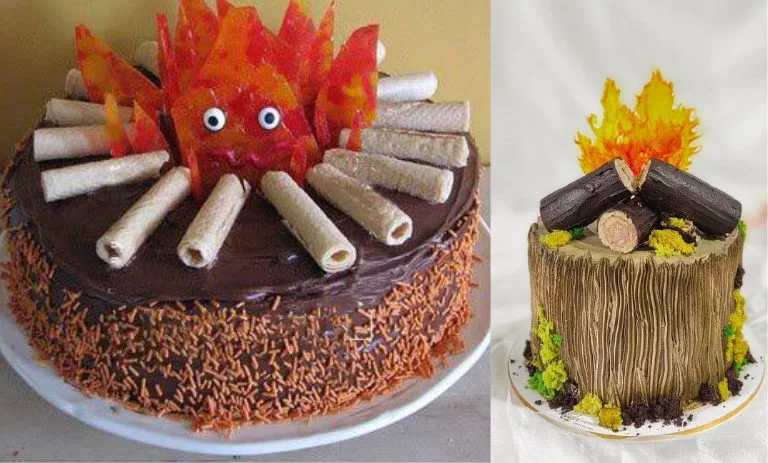 کیک چهارشنبه‌سوری با تزیین آتشین