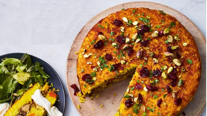 طرز تهیه ته چین نخود فرنگی