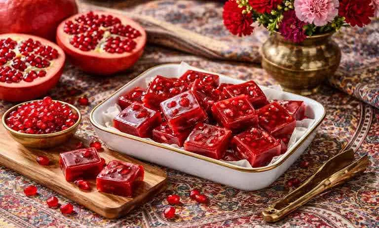 طرز تهیه کارامل انار