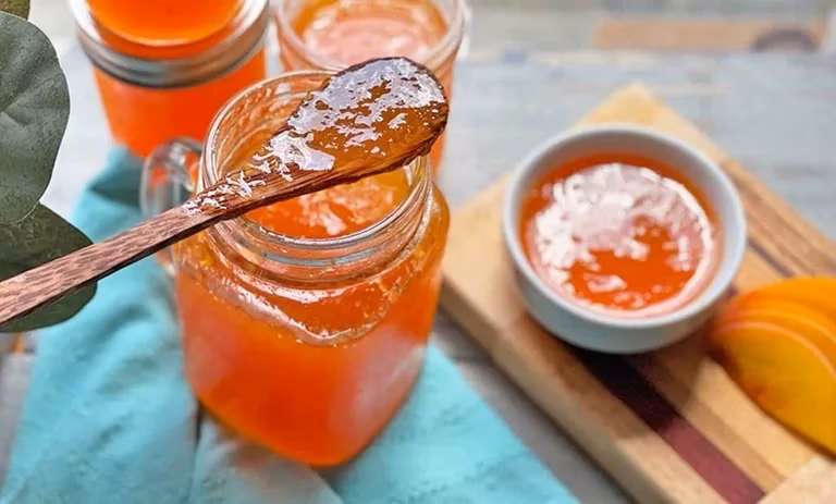 طرز تهیه مربای هلو انجیری