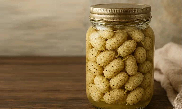 طرز تهیه ترشی توت سفید